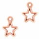 Metal charm open Star 14x10mm Rose gold
